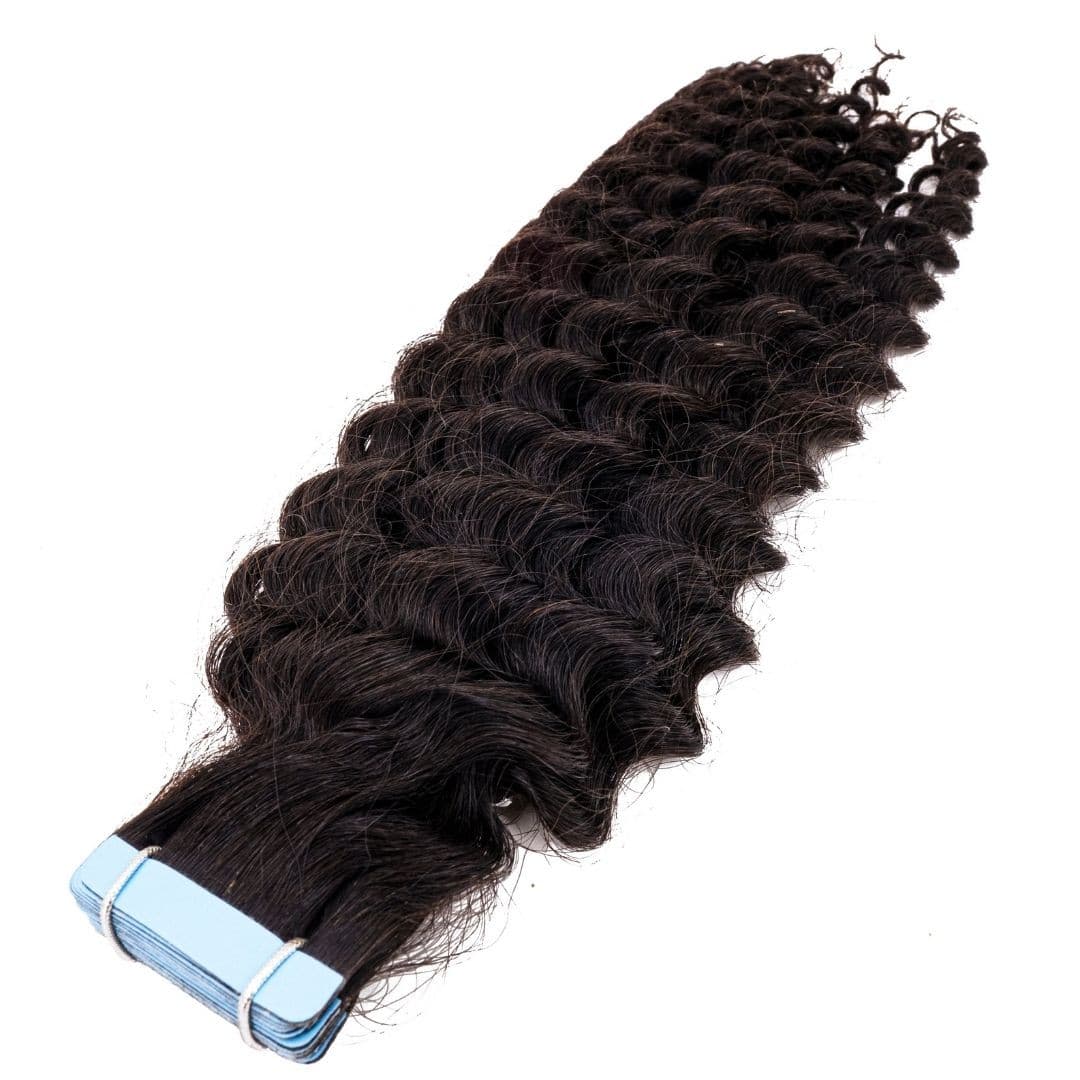 Kinky Curly Tape-In Extensions.